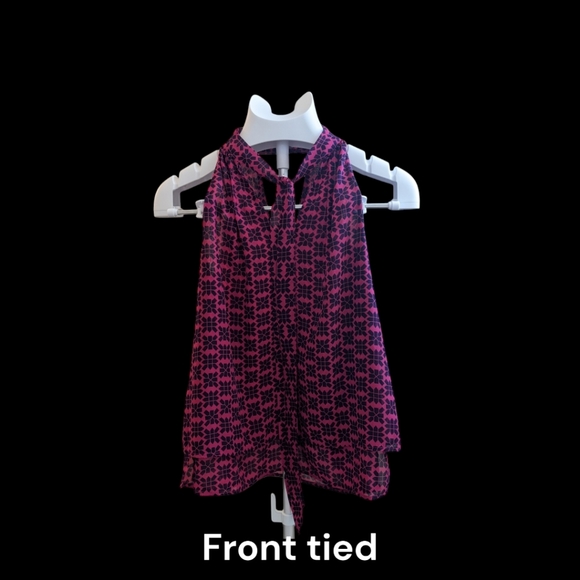 BANANA REPUBLIC FACTORY sleeveless top (deep pink w/black) - Picture 4 of 8